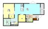 スマイシアAPARTMENT茂福町 1LDKの間取り