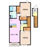 フォレスト　ハナミズキＡ 2LDKの間取り