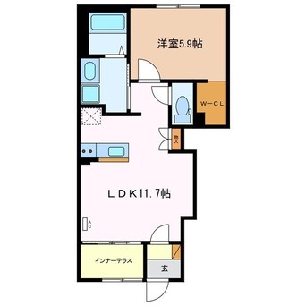 間取図 仮)四日市市茂福町新築アパート