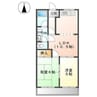 コーポパーシモンⅡ 2LDKの間取り