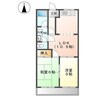 コーポパーシモンⅡ 2LDKの間取り