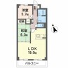 ベルデ中野館 2LDKの間取り