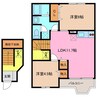 エクセルハイムⅡ 2LDKの間取り