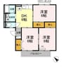 シェレナ山下　Ⅶ棟 3DKの間取り