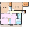 ボンヌジュルネ　Ｂ棟 2LDKの間取り