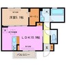 コージーコート朝日 1LDKの間取り
