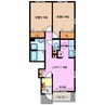 桜坂 2LDKの間取り