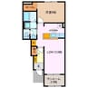 アルヴィータＪ 1LDKの間取り