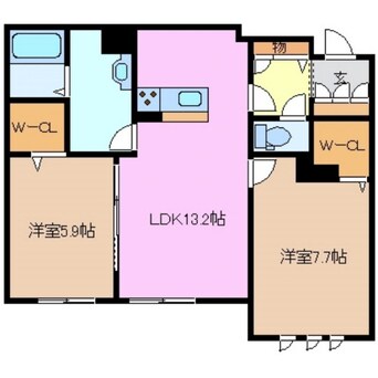 間取図 Asteria B棟