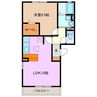 カルム 1LDKの間取り
