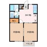 シェレナ山下　Ⅰ 2DKの間取り