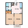 シェレナ山下　Ⅰ 2DKの間取り