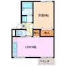 エスポワールあさひ 1LDKの間取り