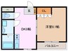 グリーンピア翔 1DKの間取り