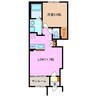 アーヴル鉾田 1LDKの間取り