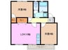 フィレンツェ桑名Ｂ棟 2LDKの間取り
