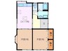 荒木様戸建 2DKの間取り