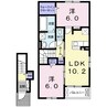 アウル 2LDKの間取り