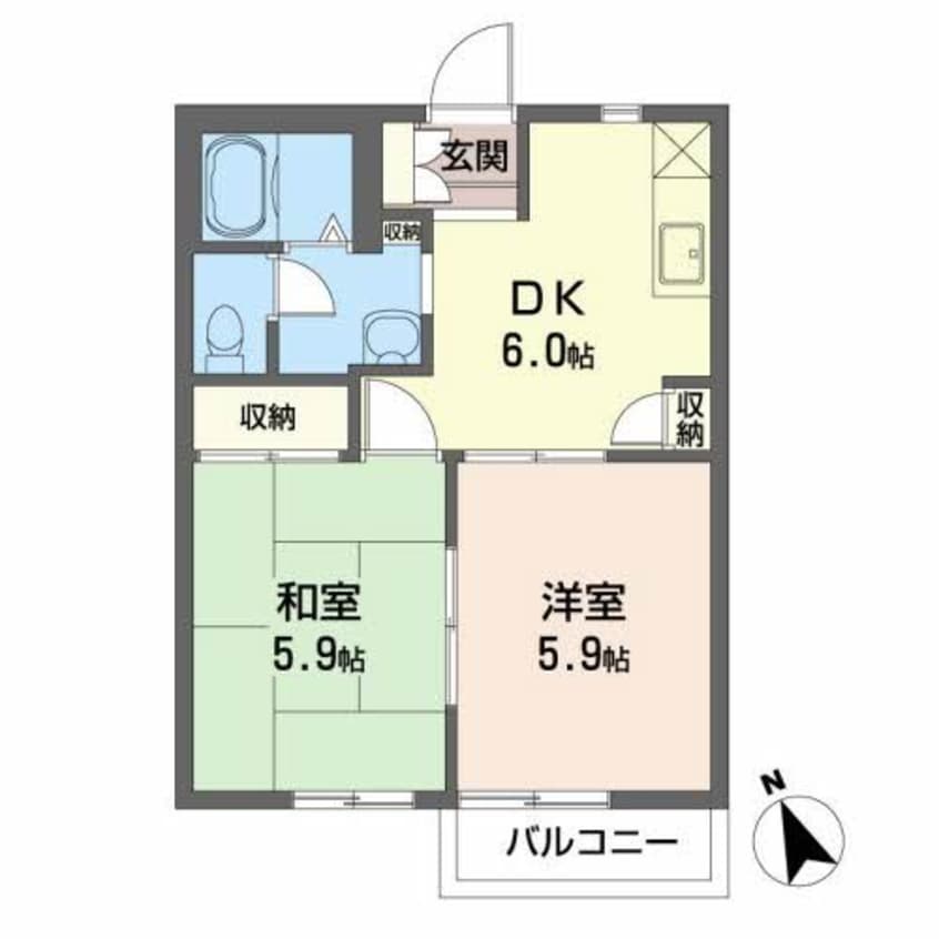間取図 エクセルヤマナカ　Ｄ棟