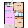 エミレーツ 2LDKの間取り