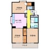 Ｂｒｉｇｈｔ　Ｐｌａｚａ　Ｂ棟 3DKの間取り