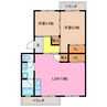 シャイン城山 2LDKの間取り