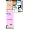 コンフィアンス 1LDKの間取り