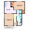 プチメゾン 2DKの間取り