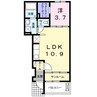 ミニョン・アンジュ 1LDKの間取り