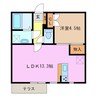 エステート川崎D棟 1LDKの間取り