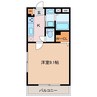 AUGUSTA（オーガスタ） 1Kの間取り