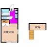 レーベンハイムⅡ 1Kの間取り
