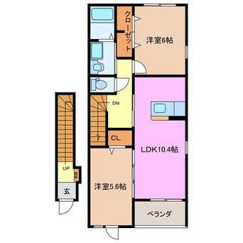 間取図 ボン　マルシェ　キャトル