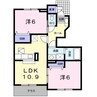 ポワールセゾン　Ａ 2LDKの間取り