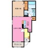 ラフィネ高茶屋Ⅱ 1LDKの間取り