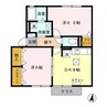 コスモスハウス　Ｅ 2DKの間取り