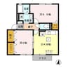 コスモスハウス　Ｅ 2DKの間取り