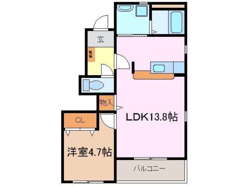 間取図 アルル南が丘Ｂ棟