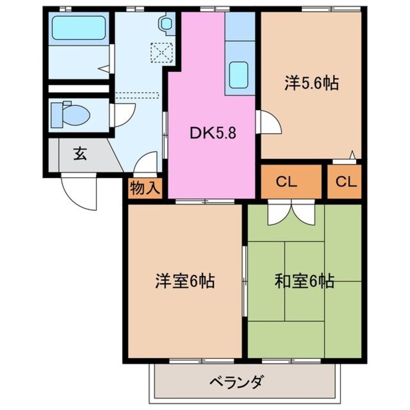 間取図 サン・クレール　B