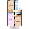 ファミーユ２１　A 2DKの間取り