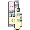 サンリット　Ｃ棟 1LDKの間取り