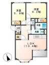 エルシャトー 2LDKの間取り