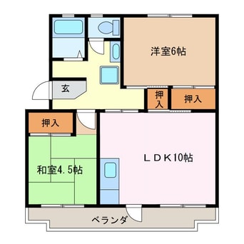 間取図 射場コーポ　D棟