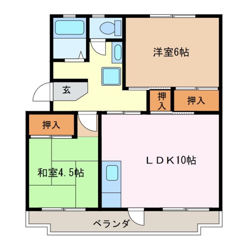 間取図 射場コーポ　D棟