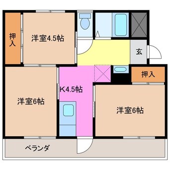 間取図 ヴィラナリー津　B棟