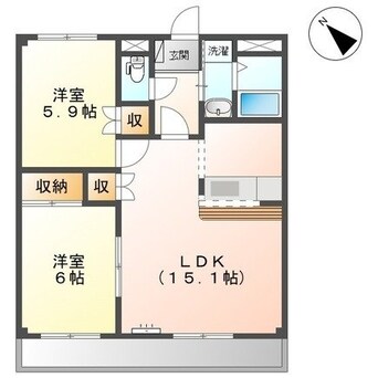 間取図 ヴィラＮＡＫＡＧＡＷＡⅡ