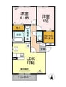 フローラＭA棟 2LDKの間取り
