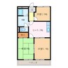 ペアーハイツＡ・Ｂ 3DKの間取り