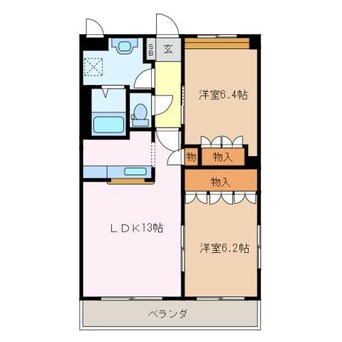 間取図 フルート ドリームB棟