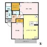 ｆｉｎｄ ｂｉｒｄｉｅ　Ｄ 2LDKの間取り